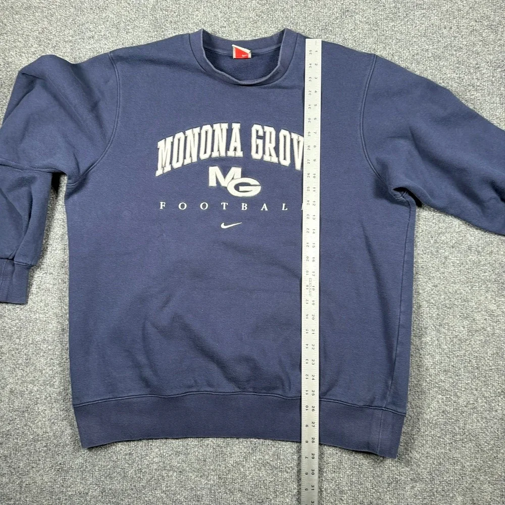 Nike‎ Team Sweatshirt Mens XXL Navy Blue Monona Grove Football Crewneck